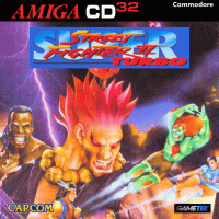 Super Street Fighter II Turbo PAL Amiga CD32 PAL box art